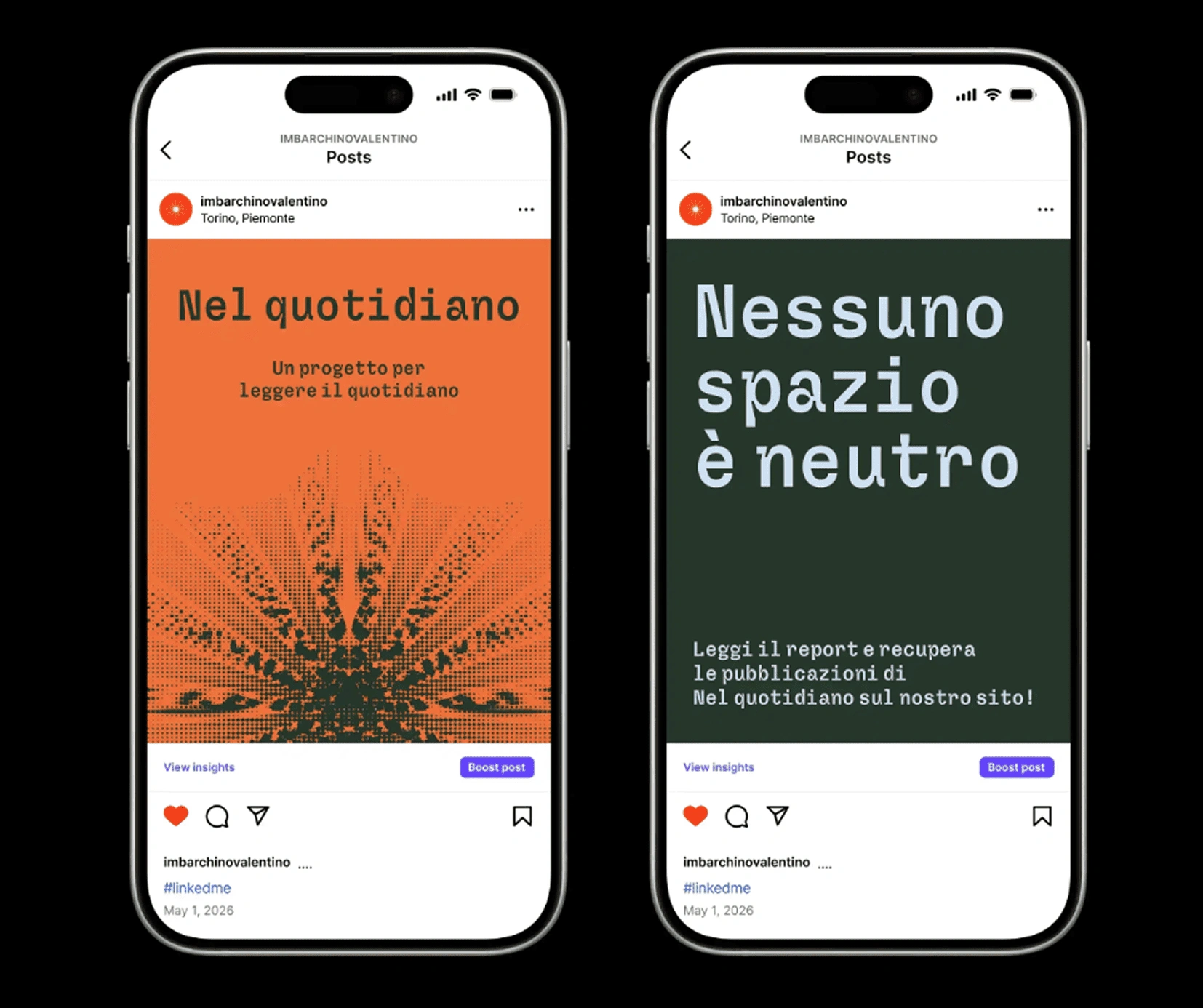 Accènto - ritual design and social design campaign - Imbarchino sul Valentino