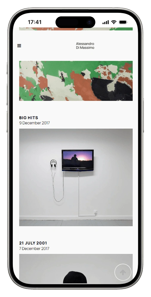 Web design and development for Alessandro Di Massimo