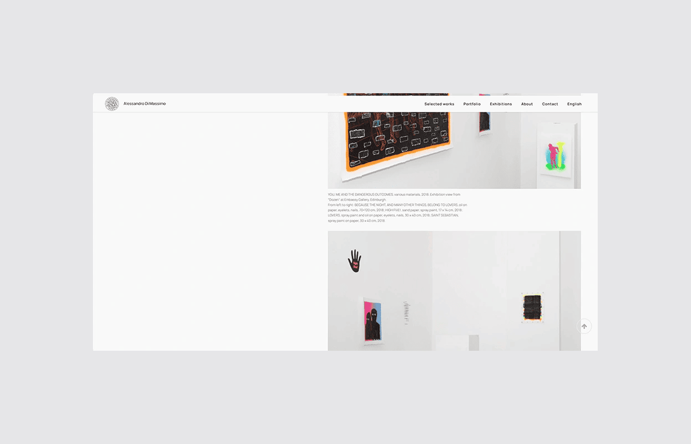 Web design and development for Alessandro Di Massimo